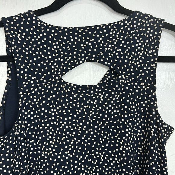 J. Jill Wearever Collection Polka Dot Maxi Tank Dress In Navy Size XSP - Picture 4 of 10